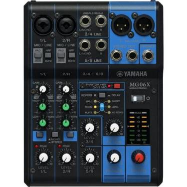 Imagem de Mesa De Som Yamaha Mg06x 6 Canais Bivolt Preta