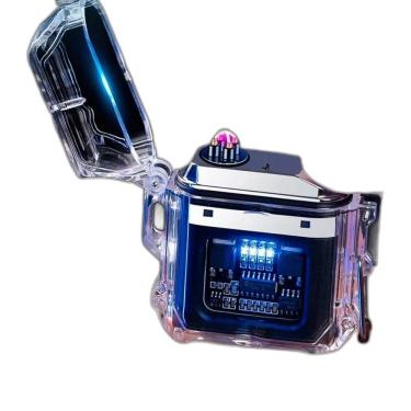 Imagem de Super Lanterna Isqueiro Plasma Transparente Usb