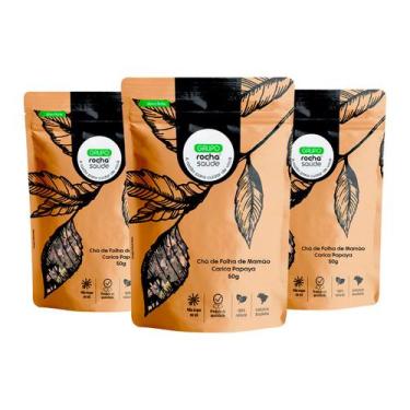 Imagem de Kit 3 Chá de Folha de Mamão 50g Carica Papaya - Grupo Rocha Saúde