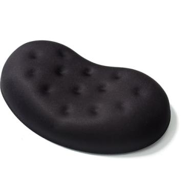 Imagem de Almofada ergonômica de apoio de pulso de espuma de memória para computador, laptop, trabalho de escritório, jogos de PC (descanso de pulso de mouse preto)