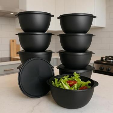 Imagem de Conjunto de Potes Plásticos Herméticos 1 Litro, Marmita Fitness, Kit com10 (BOWL PRETO)