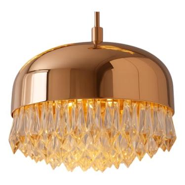 Imagem de Aldome Lustre Pendente LED Moderno, Cristal em Forma de Borboleta, Dourado, 10x5x5cm, Iluminação Decorativa para Sala de Estar