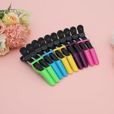 Imagem de Grampos de cabelo para mulheres, dentes largos, design de dobradiça dupla, clipes de corte de jacaré de qualidade profissional de salão de cabeleireiro LCC72-01