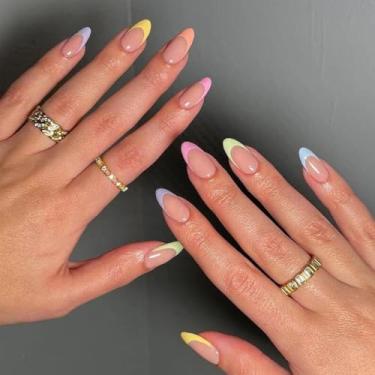 Imagem de Decoração de unhas, unhas postiças, cola de cobertura completa nas unhas, bastão de acrílico nas unhas para decoração de manicure feminina