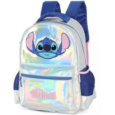 Imagem de Mochila Escolar de Costas STITCH Holografica Silver Luxcel
