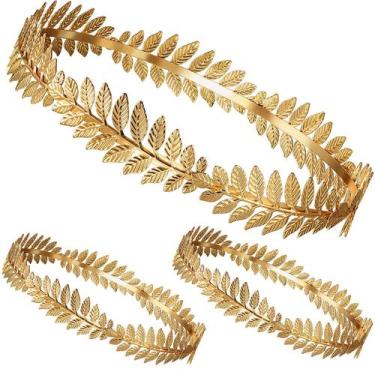 Imagem de Bandana Wreath meekoo Roman Laurel Wreath Gold para mulheres e homens