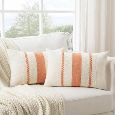 Imagem de Capa de travesseiro Fancy Homi Boho Coral Long Lombar 35x60cm Conjunto