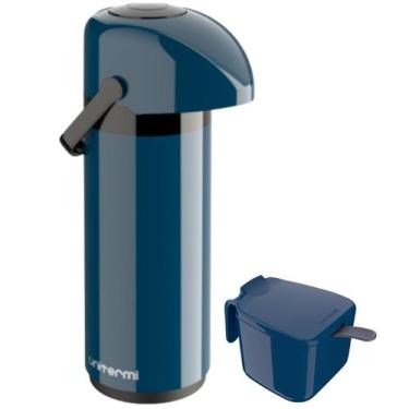 Imagem de Kit Garrafa Térmica 1 Litro Verona + Açucareiro 350 ML Garrafa Alça Am