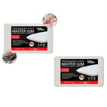 Imagem de Conjunto Casal 2 Travesseiros Nasa 3D Viscoelástico - Master Comfort