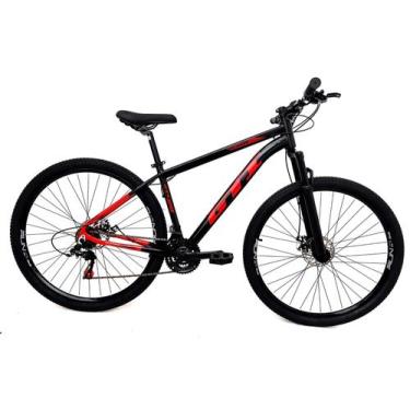 Imagem de Bicicleta GTI Roma Aro 29 Quadro 19 Alumínio preto/vermelho 21V .