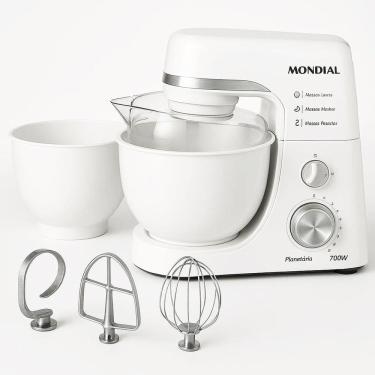 Imagem de Batedeira Planetária Mondial BP-03W-2B Com 12 Velocidades 700W Branca