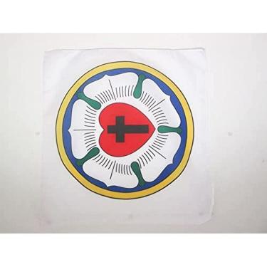 Imagem de AZ FLAG Bandeira do luteranismo 90 x 90 cm para um mastro - Bandeiras protestantes de Martinho Lutero 90 x 90 cm - Banner 3 x 3 pés com furo
