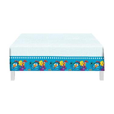 Imagem de Festcollor Toalha de Mesa Retangular Branco 1,20m x 1,80m Galinha Pintadinha