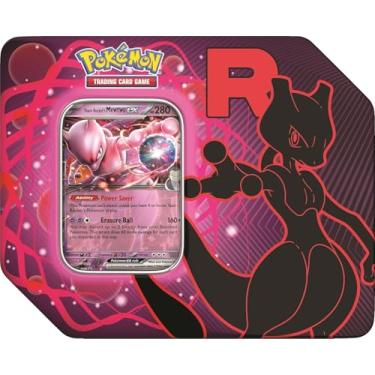 Imagem de Pokemon Trading Card Game Team Rocket Collector Tin with 5 Booster Packs and Promo Card (Mewtwo)