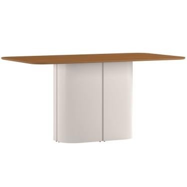 Imagem de Mesa De Jantar Para 6 Lugares 160cm Tampo Em Mdf Serena Off White/ypê - New Ceval