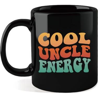 Imagem de Silkwishes Uncles Gifts Cool Uncle Energy Mug 325 ml Presente engraçado de anúncio de bebê caneca de café para tio presente de aniversário, presentes de Natal para tios de sobrinha, sobrinho