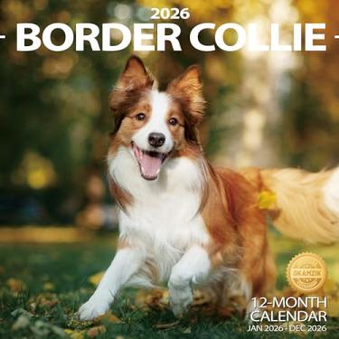 Imagem de Calendário de parede 2026 Border Collie Planner, calendário de parede mensal com blocos grandes para organização e planejamento, agenda acadêmica, casa, escritório e família, papel grosso e resistente