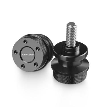 Imagem de Carretéis de braço oscilante de motocicleta CNC Suporte deslizante compatível com MT09 MT-09 Alumínio Swing Arm Sliders Parafuso de suporte adequado para Yamaha MT-09 MT-09 SP 2015-2024