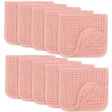 Imagem de Comfy Cubs Panos para arrotar musselina 50,8 cm x 25,4 cm, pacote com 10 panos grandes, 6 camadas, ultra absorventes, 100% algodão para baba e bagunça, macio, seguro e suave para bebês para meninos e