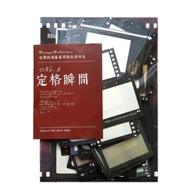 Imagem de 100 peças de decoração de filme de câmera scrapbooking vintage gravável scrapbook tira de filme decorativa moldura de foto embelezamento papel artesanal para projetos diy papel de