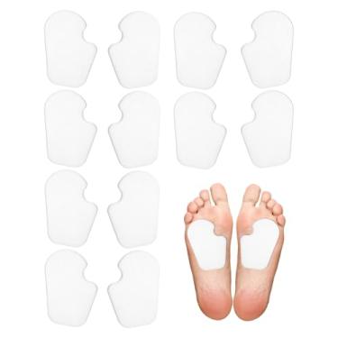 Imagem de 12un Almofada Metastasal Polegadas, Almofada Metastasal Feltro Espessa para a Parte Frontal pé Amortecimento para Parte Frontal do pé Adequada Todos os Tipos Calçados Unissex (Branca)