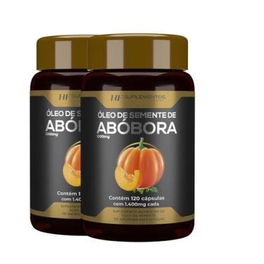 Imagem de 2X Óleo De Semente De Abobora 1400Mg 120Caps Hf Suplementos