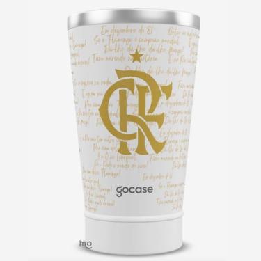 Imagem de Copo Térmico GOCASE Vibe 470ml do Flamengo, FLA Escudo Vintage - Branc