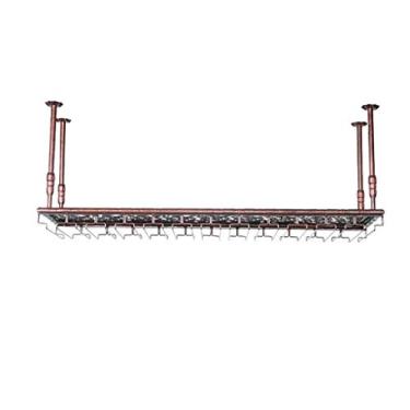 Imagem de Mesa de bar pendurada suporte de copo suspenso de cabeça para baixo rack de taças criativas rack de vinho decoração de casa (cor: preto tamanho: 80 * 35 cm)