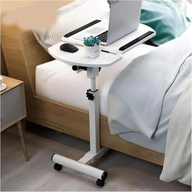 Imagem de GLETSF Mesa de cama inclinável e elevadora, mesa de computador com altura ajustável, estrutura de aço, mesa de laptop, F-60 cm x 40 cm