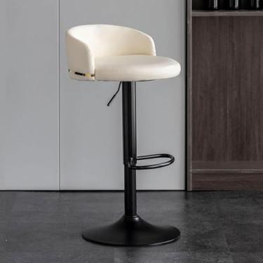 Imagem de YPDJVLTI Banqueta de bar giratória cadeira de jantar ajustável em altura com bancos de bar traseiros de carga 113 kg banco alto para bar casa café banco alto bonito