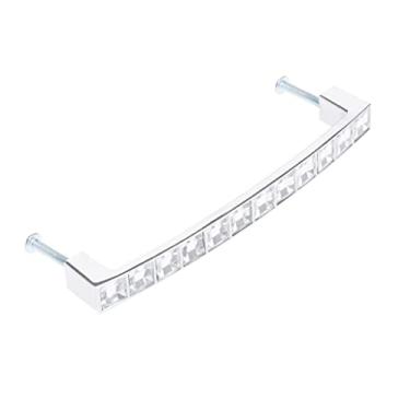 Imagem de Puxador de porta de diamante de cristal em forma de U puxador de armário de cozinha maçaneta e alça de móveis 64/96/128 mm acessórios de móveis (cor: D, tamanho: 64 mm)