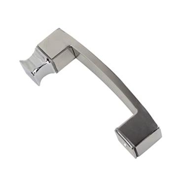 Imagem de STXYANGV Puxadores de porta de chuveiro de aço inoxidável de substituição de puxador de porta de vidro de banheiro de chuveiro, botão de aderência cromado polido (tamanho: 145 mm)