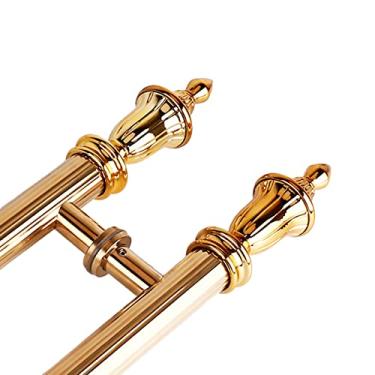 Imagem de Puxador de porta em forma de H, puxador de porta deslizante, estilo europeu, comercial, interior, exterior, porta de celeiro para Ktv Bar Coffee Shop Hotel Hall, fácil de instalar