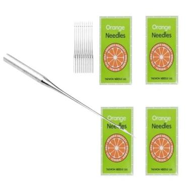 Imagem de Kit 40 Agulhas Para Máquina De Costura E Bordado Hax1 Orange