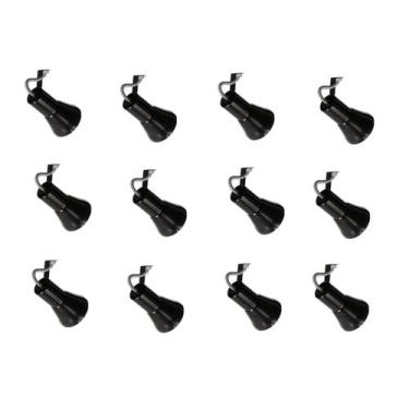 Imagem de Kit 12 Spot Trilho Perfilado Eletro calha Par20 Bulbo OL3 - Hiperlight