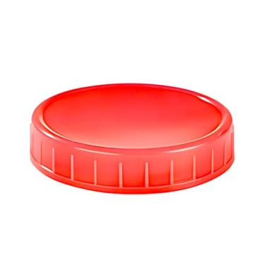 Imagem de 1 Peça Tampa Larga para Copo Mason com Anel de Vedação Tampas Armazenamento em PP Vidro Jars Enlatamento Substituição Hermética e à Prova Vazamentos Reutilizável Fácil Usar Abrir