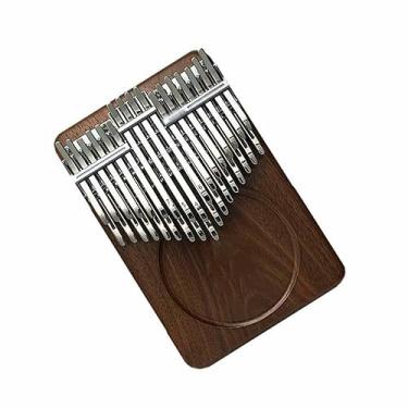 Imagem de Piano portátil de 34 teclas nogueira preta Kalimba com acessórios