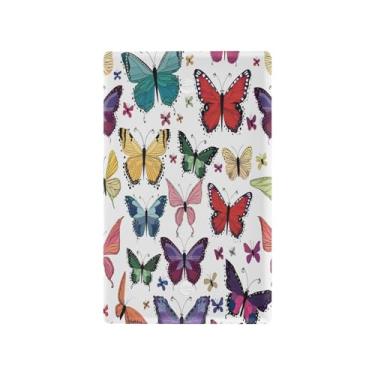 Imagem de Blueangle Placa de parede decoradora de capa em branco, tamanho padrão, 1 gangue, borboletas coloridas, capa de interruptor para quarto de escritório em casa, 4,53 x 2,76 polegadas (159)