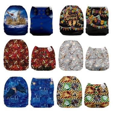 Imagem de Mama Koala 1.0 Fraldas de pano para bebês, pacote com 6 apenas capas de bolso (sem inserções) - Fraldas de bolso laváveis e reutilizáveis de tamanho único para recém-nascidos e crianças pequenas