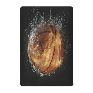 Imagem de STAYTOP Lençol de berço de beisebol com chama para meninos e meninas, lençol com elástico para berço padrão e colchão infantil, de microfibra supermacia, 132 x 71 cm