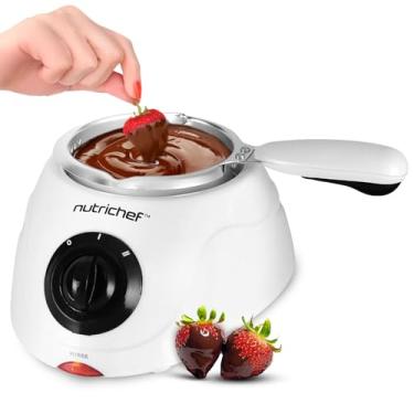 Imagem de Conjunto de fondue de aquecimento para derretimento de chocolate – Conjunto de máquina elétrica para derreter/aquecedor de chocolate com função de imersão e panela removível – Derreta chocolate, doces