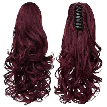 Imagem de Extensão de rabo cavalo Claw Clip Peruca Cabelo Sintético Curto Médio Ondulado Natural Macio Invisível para Mulheres e M