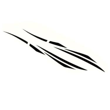 Imagem de QccHieUs Conjunto de 2 adesivos gráficos listrados para laterais de carros, trailers e motorhomes, Preto