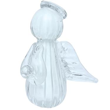 Imagem de Artigo Decoração Mini Anjo Uriel Cristal Murano Branco 10cm Religioso Decorativo Elegante Quarto