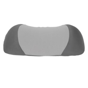 Imagem de aqxreight Travesseiro de Apoio Lombar Alívio da Dor Lombar Ergonômico Respirável Viscoelástico Travesseiro de Apoio para As Costas para Assento de Carro Cadeira de Escritório Cama Cinza Claro para