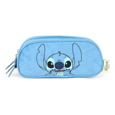 Imagem de Estojo Escolar Triplo Stitch Azul Et50064sc Luxcel - Stitch