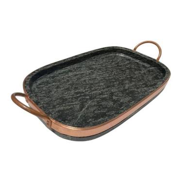 Imagem de Grelha Chapa Oval Funda De Pedra Sabão Carne 31 Cm Curado