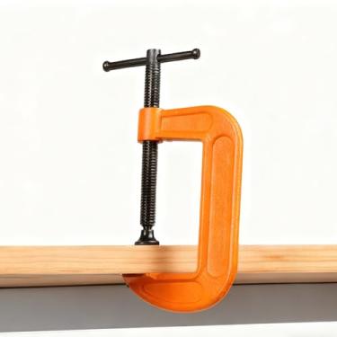 Imagem de Braçadeira C de 2,5 cm, braçadeira G resistente com almofada giratória para trabalhos em madeira, soldagem e projetos de bricolage, individual