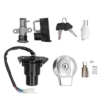 Imagem de aqxreight Kit de Trava de Lixo de Combustível de Capacete de Ignição Com 2 Teclas Ajustadas para Virago Xv125 Xv250 Xv535 Xv535 Vira Motocicleta Bloqueio Lockhelmet Bloqueio de de de de