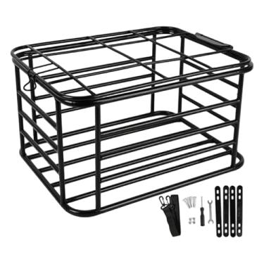 Imagem de harayaa Cesto traseiro para bicicleta, bagageiro para bicicleta, transportador para cães, cesto de armazenamento para bicicleta para cães que fazem compras, Sem Forro, 44cm X 34cm X 25cm